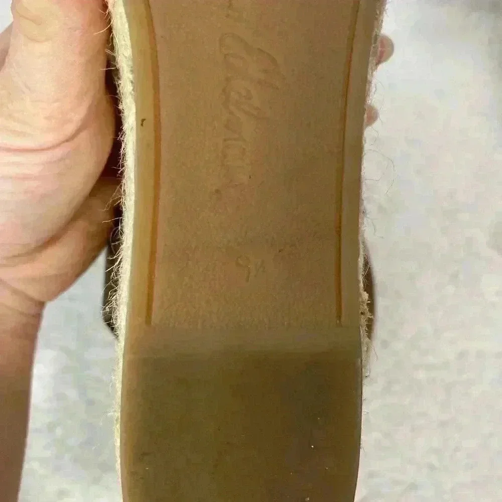 Sam Edelman Women’s Platform Wedge Espadrille Sandals Beige‎ Buckle Size 9.5